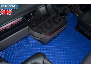 ECO LEATHER FLOOR MAT -BLACK  FIT SCANIA S New Generation  [ 2017+ ] FLIP PASSENGER SEAT