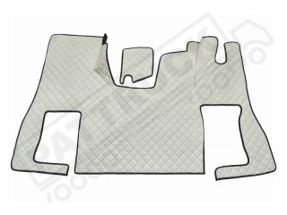 TRUCK ECO LEATHER FLOOR MAT -RED  FIT SCANIA S New Generation  [ 2017+ ] FLIP PASSENGER SEAT