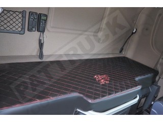 TRUCK BED COVER FIT SCANIA R STREAMLINE 2013-2017 ECO LEATHER RED & BLACK