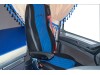 TRUCK ECO LEATHER SEAT COVERS FIT DAF XF 106 / CF EURO 6 PAIR OF BLACK AND BLUE