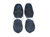 TRUCK ECO LEATHER   SEAT COVERS   COMPATIBLE WITH VOLVO FH4 2013+ BLACK WITH RED STITCHES