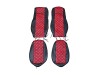 TRUCK ECO LEATHER SEAT COVERS FIT DAF XF 106 / CF EURO 6 PAIR OF BLACK AND RED