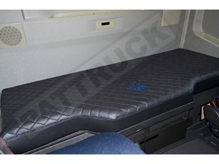 TRUCK ECO LEATHER BED COVER  COMPATIBLE WITH VOLVO FH4 2013-2019 BLACK & RED STITCHES