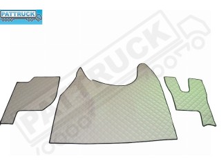 TRUCK ECO LEATHER FLOOR SET-BEIGE FIT RENAULT T RANGE WITH ENGINE HUMP