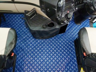 MERCEDES ACTROS  MP4 BIG-GIGA SPACE CAB TRUCK ECO LEATHER FLOOR SET-BLUE-WITH LIFTING PASSENGER SEAT