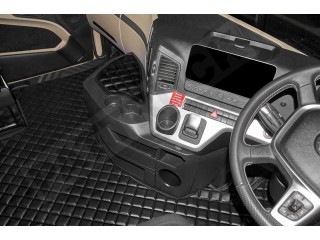 TRUCK ECO LEATHER FLOOR SET FIT  New  MERCEDES ACTROS MP5  FROM 2019- BIG-GIGA SPACE CAB -WITH LIFTING PASSENGER SEAT