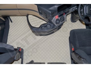 TRUCK ECO LEATHER FLOOR SET FIT  New  MERCEDES ACTROS MP5  FROM 2019- BIG-GIGA SPACE CAB -WITH LIFTING PASSENGER SEAT
