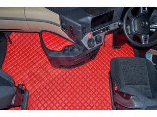 TRUCK ECO LEATHER FLOOR SET FIT  New  MERCEDES ACTROS MP5  FROM 2019- BIG-GIGA SPACE CAB -WITH LIFTING PASSENGER SEAT