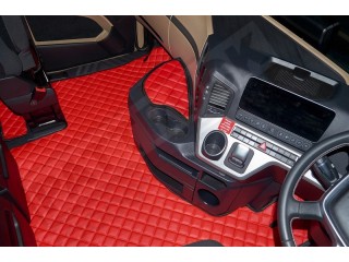 TRUCK ECO LEATHER FLOOR SET FIT  New  MERCEDES ACTROS MP5  FROM 2019- BIG-GIGA SPACE CAB -WITH LIFTING PASSENGER SEAT