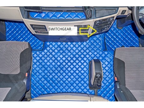 MAN TGX TRUCK ECO LEATHER FLOOR SET-BLACK - AFTER  67 PLATE