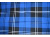 TARTAN TRUCK CURTAINS FULL SET ROYAL BLUE & BLACK STRINGS /  VOLVO DAF SCANIA MAN MERCEDES RENAULT IVECO