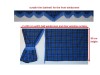 SCANIA TOPLINE TARTAN CURTAINS FULL SET ROYAL BLUE & BLUE STRINGS
