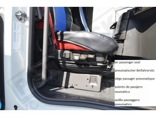 TRUCK ECO LEATHER FLOOR SET- COMPATIBLE WITH VOLVO FH 4 2013+[TWIN AIR SEATS] BLACK  - LEFT HAND DRIVE