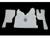 TRUCK ECO LEATHER FLOOR SET-BEIGE WITH BLACK VIKING LOGO FIT WITH VOLVO FH4  2013+  [ TWIN AIR SEATS]