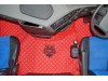 TRUCK ECO LEATHER FLOOR SET-BEIGE WITH BLACK VIKING LOGO FIT WITH VOLVO FH4  2013+  [ FOLDING PASSENGER SEAT]