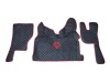 TRUCK ECO LEATHER FLOOR SET-BLACK COMPATIBLE WITH VOLVO FH4  2013+AUTOMATIC-FOLDING PASSENGER SEAT