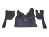 TRUCK ECO LEATHER FLOOR SET-BLACK WITH RED VIKING LOGO FIT VOLVO FH4  2013+[ AUTOMATIC ]-FOLDING PASSENGER SEAT