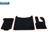 DAF XF 105   VELOUR FLOOR MATS SET-BLACK  WITH RED TRIM