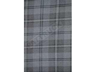 TARTAN TRUCK CURTAINS FULL SET ROYAL BLUE & BLACK STRINGS /  VOLVO DAF SCANIA MAN MERCEDES RENAULT IVECO