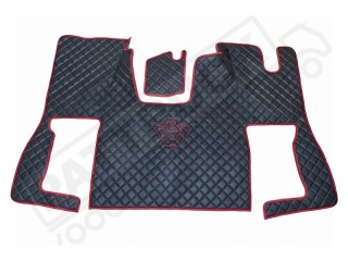 ECO LEATHER FLOOR MAT -BLACK  FIT SCANIA S New Generation  [ 2017+ ] SWIVEL/AIR  PASSENGER SEAT