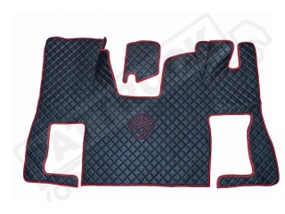 ECO LEATHER FLOOR MAT -BLACK  FIT SCANIA S New Generation  [ 2017+ ] FLIP PASSENGER SEAT