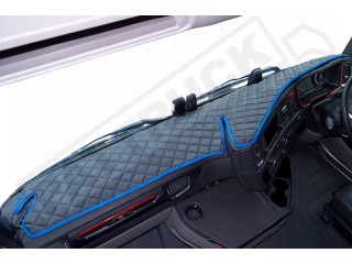 SCANIA R , S NEW GENERATION-TRUCK ECO LEATHER DASH MAT-BLACK WITH RED TRIM