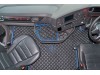 ECO LEATHER FLOOR MAT -BLACK /RED FIT SCANIA S New Generation  [ 2017+ ] SWIVEL/AIR  PASSENGER SEAT