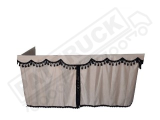 TRUCK SIDE CURTAINS - BLACK AND RED TASSELS  FIT MERCEDES,MAN,DAF,VOLVO,SCANIA,IVECO,RENAULT