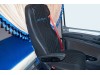 TRUCK ECO LEATHER SEAT COVERS FIT DAF XF 106 / CF EURO 6 PAIR OF BLACK WITH RED STITCHES