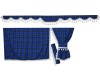 TRUCK SIDE CURTAINS - BLACK AND RED TASSELS  FIT MERCEDES,MAN,DAF,VOLVO,SCANIA,IVECO,RENAULT