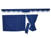 TRUCK SIDE CURTAINS - BLACK AND RED TASSELS  FIT MERCEDES,MAN,DAF,VOLVO,SCANIA,IVECO,RENAULT