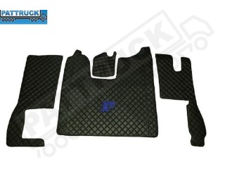 SCANIA R New Generation  [ 2017+ ]  FOLDING PASSENGER SEAT- ECO LEATHER FLOOR SET-BLACK