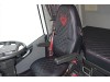 TRUCK  SEAT COVERS  COMPATIBLE WITH VOLVO FH4 2013+  ( ECO LEATHER) BLACK WITH RED  STITCHES