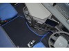 VELOUR FLOOR MATS SET-BLACK WITH BLUE TRIM COMPATIBLE WITH VOLVO FH4 [TWIN AIR SEATS]