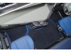 VELOUR FLOOR MATS SET-BLACK WITH BLUE TRIM COMPATIBLE WITH VOLVO FH4 [FOLDING PASSENGER SEAT]