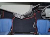 VELOUR FLOOR MATS SET-BLACK WITH RED TRIM COMPATIBLE WITH VOLVO FH4 [TWIN AIR SEATS]