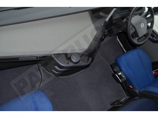 VELOUR FLOOR MATS SET-GREY -COMPATIBLE WITH VOLVO FH4 [TWIN AIR SEATS]