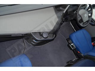 VELOUR FLOOR MATS SET-GREY- COMPATIBLE WITH VOLVO FH4 [FOLDING PASSENGER SEAT]
