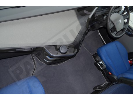 VELOUR FLOOR MATS SET-GREY- COMPATIBLE WITH VOLVO FH4 [FOLDING PASSENGER SEAT]