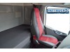 TRUCK HALF ECO LEATHER SEAT COVERS  COMPATIBLE WITH VOLVO FH4 2013+  (BLACK AND RED))