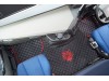 TRUCK ECO LEATHER FLOOR SET-BLACK WITH RED VIKING LOGO FIT VOLVO FH4  2013+[ AUTOMATIC ]-FOLDING PASSENGER SEAT