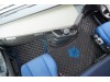 TRUCK ECO LEATHER FLOOR SET-BLACK WITH BLUE VIKING LOGO FIT VOLVO FH4  2013+[ AUTOMATIC ]-FOLDING PASSENGER SEAT