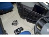 TRUCK ECO LEATHER FLOOR SET-BEIGE WITH BLACK VIKING LOGO FIT  VOLVO FH4  2013+  [ TWIN AIR SEATS]