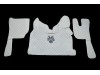 TRUCK ECO LEATHER FLOOR SET-BEIGE WITH BLACK VIKING LOGO FIT  VOLVO FH4  2013+  [ TWIN AIR SEATS]