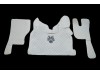 TRUCK ECO LEATHER FLOOR SET-BEIGE WITH BLACK VIKING LOGO FIT  VOLVO FH4  2013+  [ FOLDING PASSENGER SEAT]