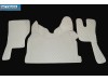 ECO LEATHER FLOOR MATS SET -BEIGE, COMPATIBLE WITH VOLVO FH5 2021+AUTOMATIC-FOLDING PASSENGER SEAT