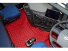 TRUCK ECO LEATHER FLOOR SET- COMPATIBLE WITH VOLVO FH 4 2013+[TWIN AIR SEATS] RED