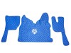 TRUCK ECO LEATHER FLOOR SET-BLUE WITH WHITE VIKING LOGO FIT  VOLVO FH4  2013+  [ TWIN AIR SEATS]