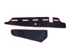 TRUCK ECO LEATHER DASH MAT WITH SPACE FOR SENSOR FIT VOLVO FH4 2013+ [ BLACK -RED TRIM] ]