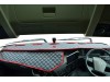 TRUCK ECO LEATHER DASH MAT WITH SPACE FOR SENSOR FIT VOLVO FH4 2013+ [ BLACK -RED TRIM] ]